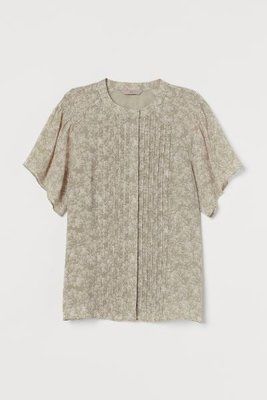 Жіноча блуза з повітряного шифону H&M (10198) M Хакі 10198 фото