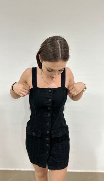 Жіноча джинсова приталена сукня Н&М (57431) XS Чорна 57431 фото