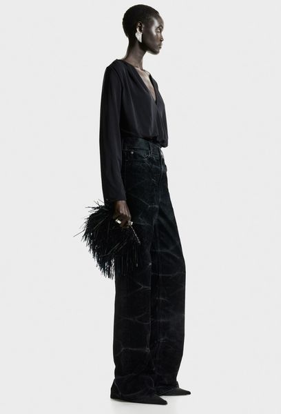 Боди-стринги женские с V-образным вырезом H&M (58748) XS Черный 58748 фото