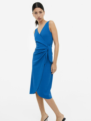 Жіноча сукня на запах H&M (55642) XS Синя 55642 фото