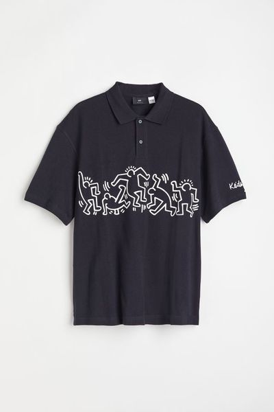 Мужская футболка Polo H&M (10069) M Синяя 10069 фото