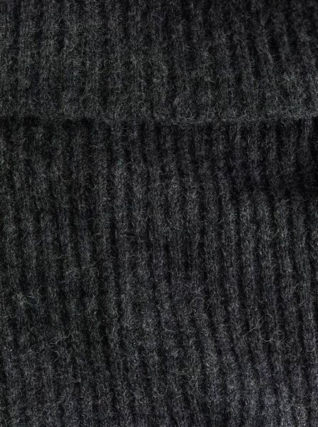 Женское ребристое вязаное платье с открытыми плечами H&M (58677) XS Темно-серое 58677 фото
