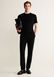 Мужская трикотажная футболка в рубчик Regular Fit H&M (57378) L Черная 57378_l фото 6