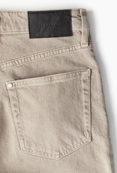 Женские ультравысокие джинсовые шорты Mom H&M (57092) W36 Бежевые 57092 фото