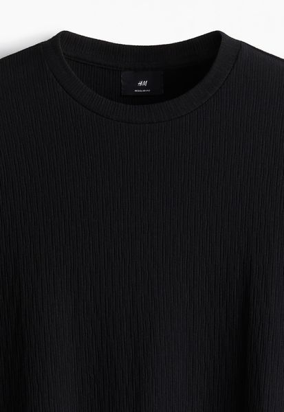 Чоловіча футболка Regular Fit H&M (58059) XL Чорна 58059_xl фото