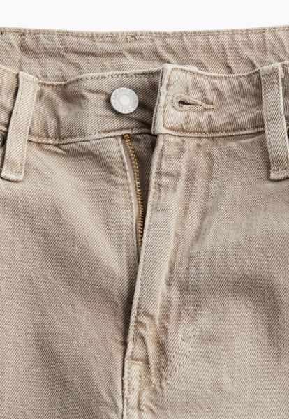 Женские ультравысокие джинсовые шорты Mom H&M (57092) W36 Бежевые 57092 фото