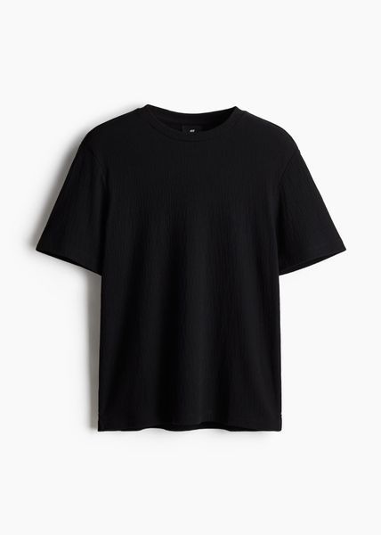 Чоловіча футболка Regular Fit H&M (58059) XL Чорна 58059_xl фото