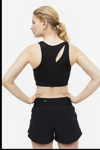 Женские шорты для бега из материала DryMove Н&М (55850) XS Черные 55850 фото