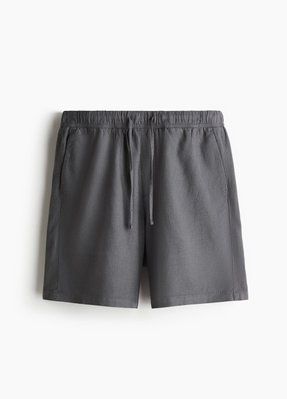 Чоловічі лляні шорти Relaxsad Fit H&M (58303) S Темно-сірі 58303 фото