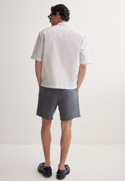 Чоловічі лляні шорти Relaxsad Fit H&M (58303) S Темно-сірі 58303 фото