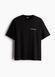 Чоловіча футболка Loose Fit з принтом H&M (58156) S Чорна 58156 фото 7