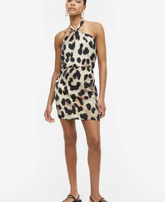 Жіноча сукня з горловиною Н&М (57093) М Світло-бежева  57093_м фото