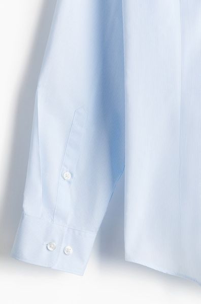 Чоловіча сорочка Slim Fit H&M (58530) S Блакитна  58530 фото