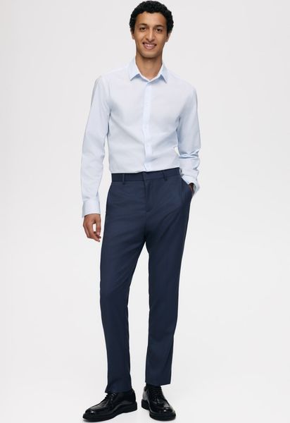Чоловіча сорочка Slim Fit H&M (58530) S Блакитна  58530 фото