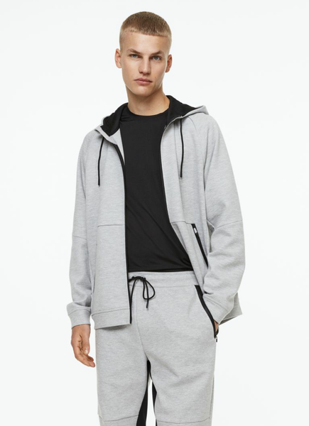 Мужская спортивная кофта с капюшоном Dry Move H&M (55664) S Серая 55664 фото