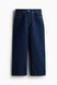 Женские широкие укороченные джинсы Wide regular fit H&M (58474) W36 Темно-синие 58474_ фото 6
