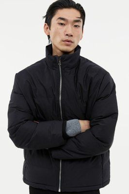 Чоловіча куртка Regular Fit H&M (57763) L Чорна 57763_ фото
