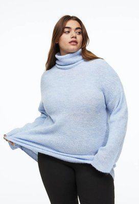 Жіночий светр-водолазка Н&М (57920) XS Блакитний  57920 фото