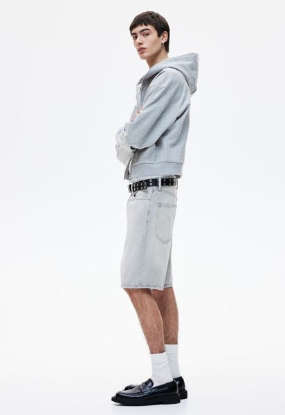 Чоловічі джинсові шорти Relaxed Fit H&M (58439) W31 Світло-сірі 58439 фото