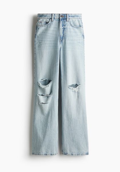 Женские джинсы Wide Regular H&M (58076) W36 Голубые 58076_ фото