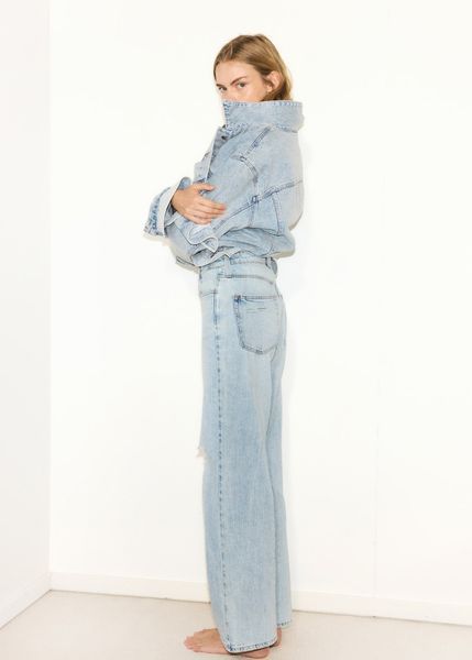Женские джинсы Wide Regular H&M (58076) W36 Голубые 58076_ фото