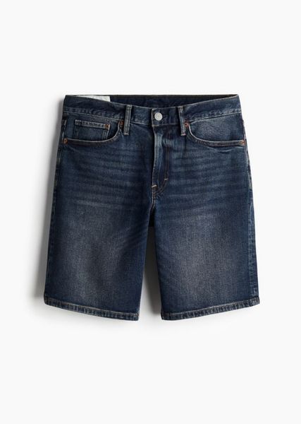 Чоловічі джинсові шорти Regular fit H&M (57211) W34 Темно-сині 57211 фото