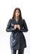 Жіночий короткий тренч з еко-шкіри (55724) L Чорний 55724 фото 1