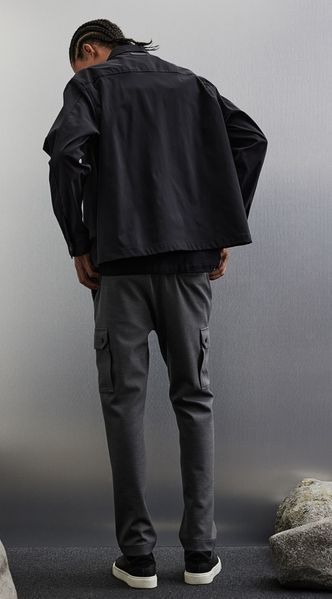Мужские брюки карго Slim Fit H&M (58142) S Темно-серые 58142 фото
