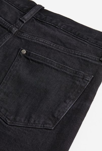 Мужские приталенные джинсовые шорты Slim fit H&M (56991) W34 Черные 56991_34 фото