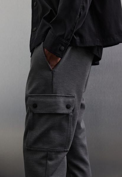 Мужские брюки карго Slim Fit H&M (58142) S Темно-серые 58142 фото