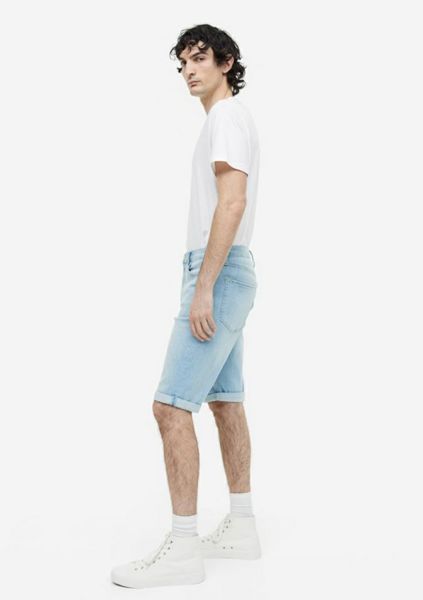 Чоловічі джинсові шорти Slim fit H&M (55983) W30 Блакитні 55983 фото