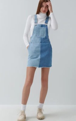 Женская юбка джинсовая с регулируемыми бретелями House brand (57050) XS Синяя 57050 фото