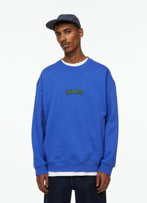 Чоловічий світшот Relaxed Fit H&M (55560) M Синій 55560 фото