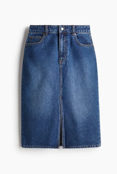 Женская джинсовая юбка-футляр Н&М (58114) XS Темно-синяя 58114 фото