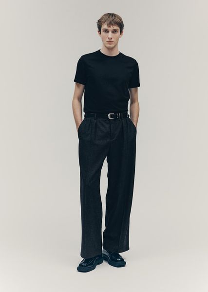 Чоловіча бавовняна футболка Slim fit H&M (58066) XL Чорна 58066_xl фото