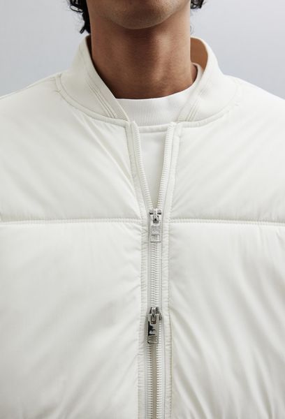 Чоловіча стьобана куртка бомбер Loose Fit H&M (58581) S Біла 58581_с фото
