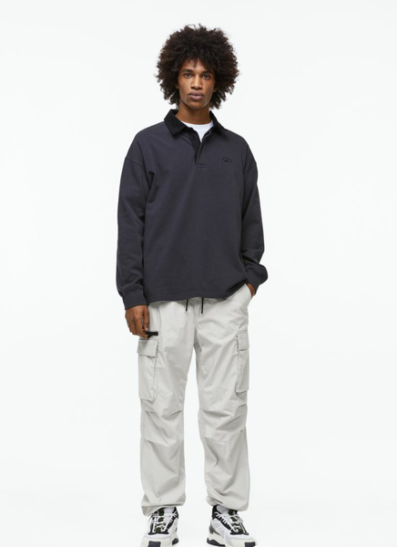 Чоловічі штани карго Relaxed Fit Н&М (55661) S Сірі 55661 фото