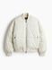 Чоловіча стьобана куртка бомбер Loose Fit H&M (58581) S Біла 58581_с фото 6