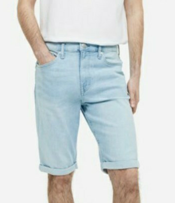 Чоловічі джинсові шорти Slim fit H&M (55983) W36 Блакитні 55983 фото