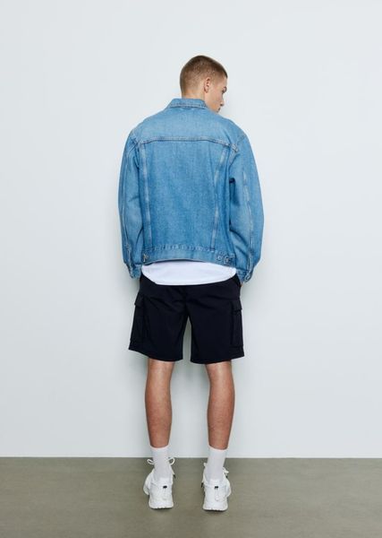 Чоловічі нейлонові шорти карго Regular Fit H&M (57913) L Темно-сині 57213_l фото