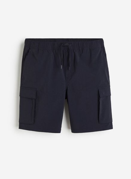 Чоловічі нейлонові шорти карго Regular Fit H&M (57913) L Темно-сині 57213_l фото