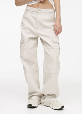 Жіночі штани карго Н&М (56121) 34 Світло-бежеві 56120 фото