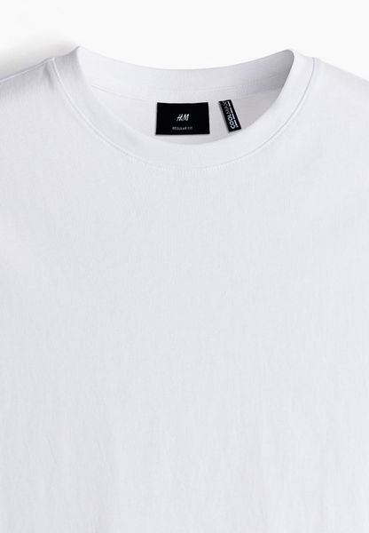 Мужская футболка Regular Fit Cool Max H&M (58304) M Белая 58304_ фото