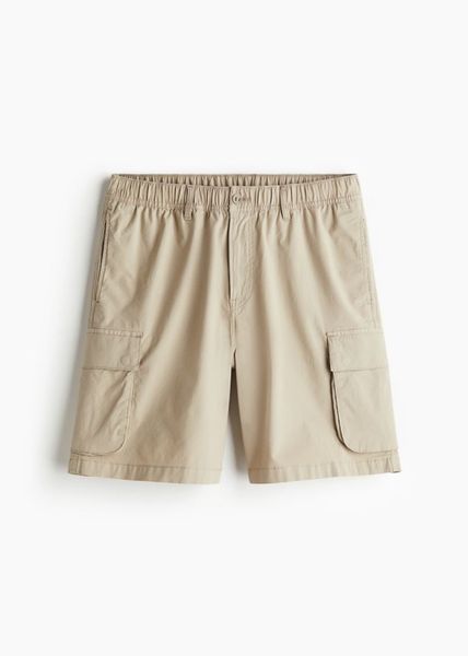 Чоловічі нейлонові шорти карго Regular Fit H&M (56912) L Світло-бежеві 56912_ фото