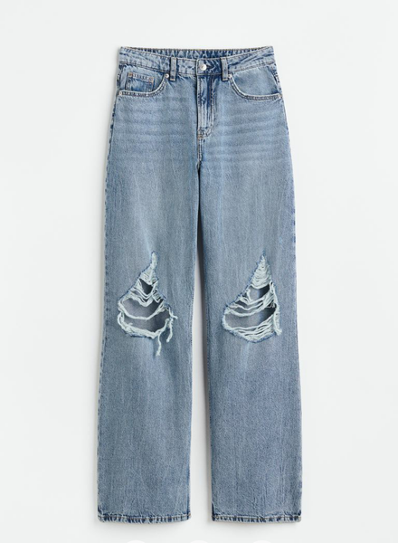 Жіночі широкі джинси 90sBaggy Jeans H&M (55769) W32 Сині 55769 фото
