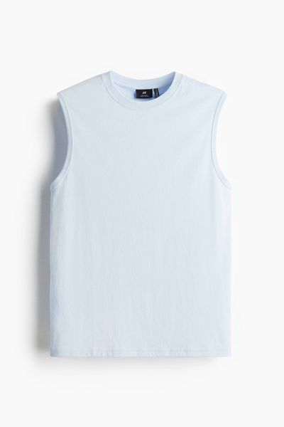 Чоловіча футболка без рукавів CoolMax H&M (58441) S Блакитна 58441 фото