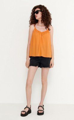 Жіночий топ на бретелях з модалу House Brand (57503) XS Оранжевий 57503 фото