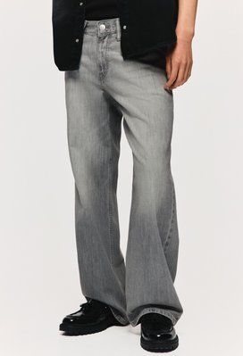 Чоловічі прямі легкі джинси Straight Loose H&M (58410) W32 L32 Сірі  58410 фото