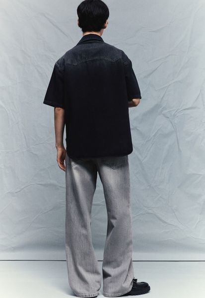 Чоловічі прямі легкі джинси Straight Loose H&M (58410) W32 L32 Сірі  58410 фото