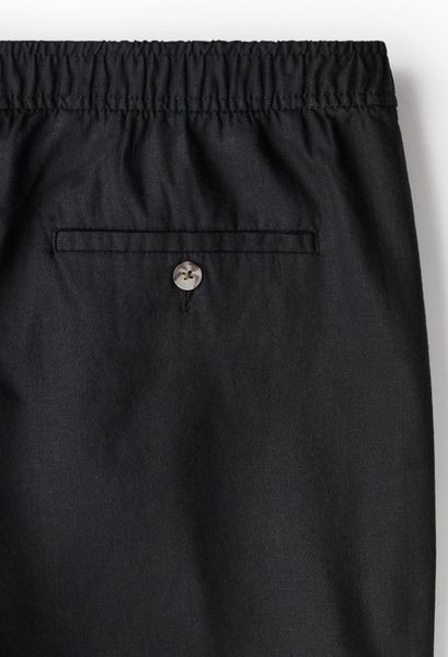 Мужские льняные шорты Regular fit H&M (57157) XXL Черные 57157_xxl фото